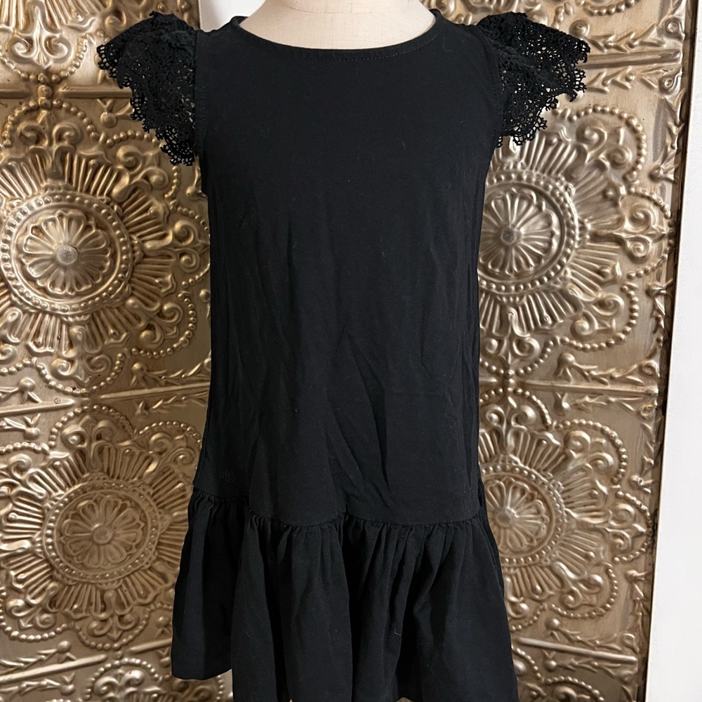 Ralph Lauren drop waist dress with crocheted sleeves